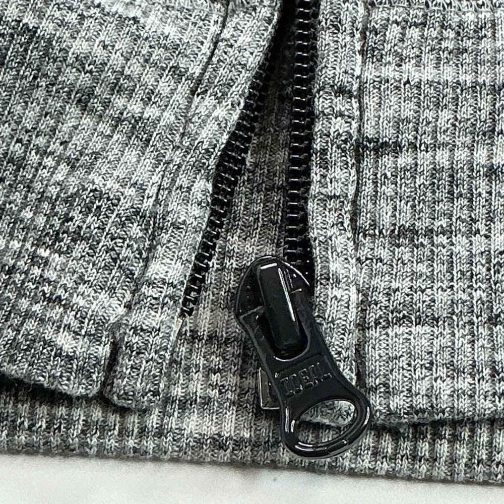 Justice Black Rainbow Logo Zip Up Hoodie Kids Size 6/7 Colorblock Varsity